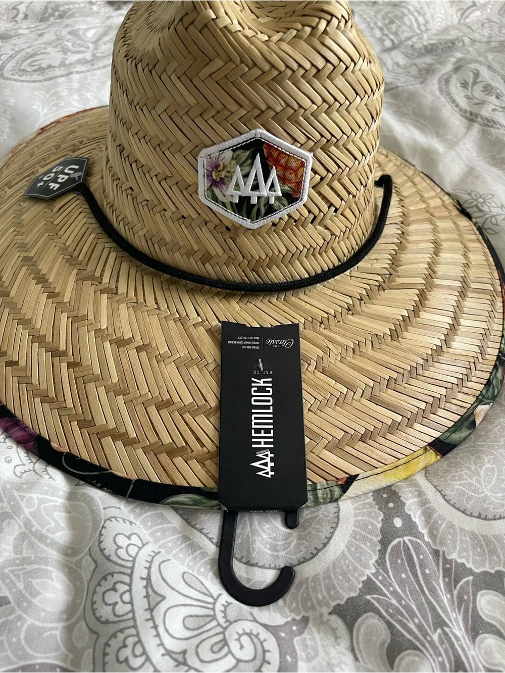 Hemlock Hat Company STRAW LIFEGUARD HAT Beach Pool Sun ONE SIZE Brand New W Tags